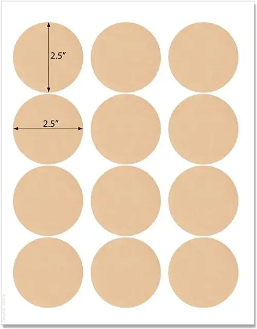 08 厘米圆形标签,模板和印刷说明,5 张,100 个标签 (ltc20)