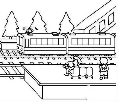 2022最新火车轨道简笔画 铁轨上火车简笔画的画法图片