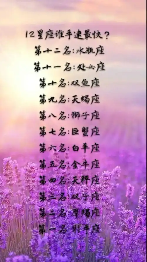 十二星座吵架最厉害,哪个星座神秘,12星座谁手速最快!