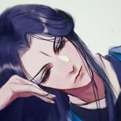 古风侧脸手绘图片男生头像