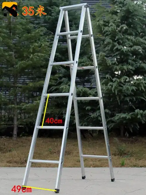 梯子人字梯加厚家用双侧梯加固铁管合梯折叠梯方管3米4米移动楼梯冲压