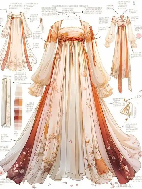 汉元素服饰效果图款式图|时尚|基金|麦昆|设计师|国产羽绒服_网易订阅