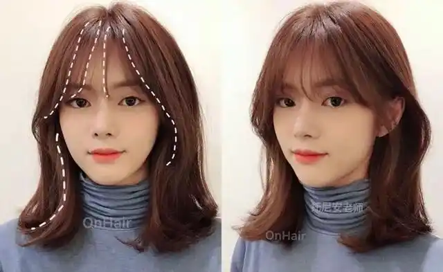 特搜法式八字蛋卷刘海造型重点分享小脸刘海款式