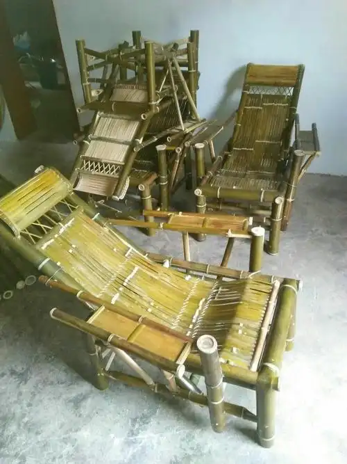 本村居民,民间艺人,手工制作的躺椅,精致完美,牢固结实,夏天乘凉舒服