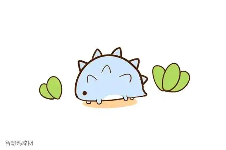 一组可爱的卡通恐龙简笔画图片