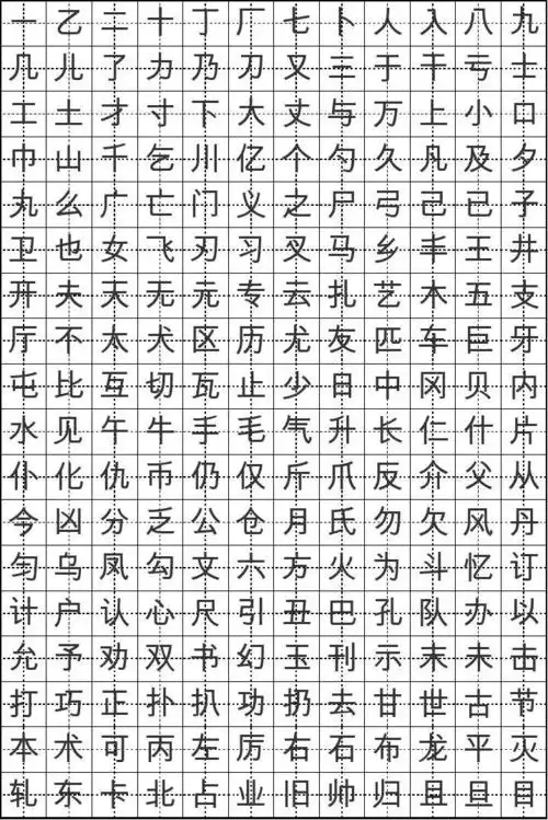 小学生专用临摹楷体字帖