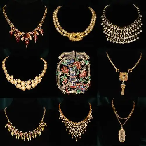 中古vintage古董首饰复古唐顿西洋古典饰品女孤品精品毛衣链项链