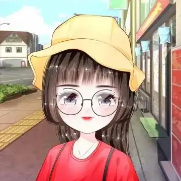 头像卡通手绘金毛人物小女孩红色帽子爱心头像美女时尚2018qq头像女生