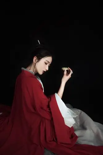 出租 汉服红女装服装仙女交领魏晋风汉服大袖衫齐腰襦裙古装现货