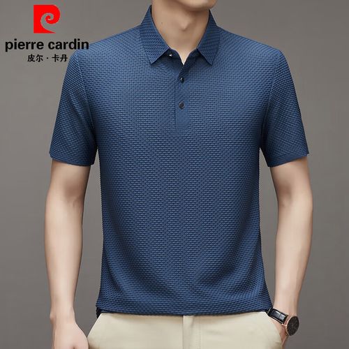 皮尔卡丹(pierre cardin)爸爸夏装中年男士短袖t恤冰丝中老年宽松冰凉