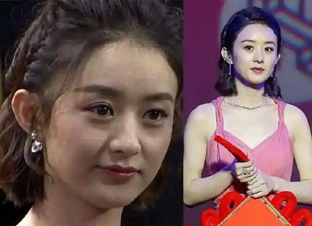 而且对于赵丽颖之前的未修图,差距更是相当的大,没有未修图下的脸看