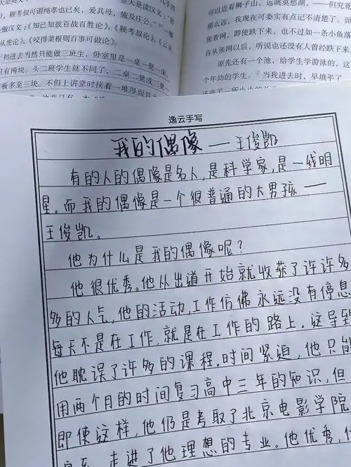 作文我的偶像王俊凯