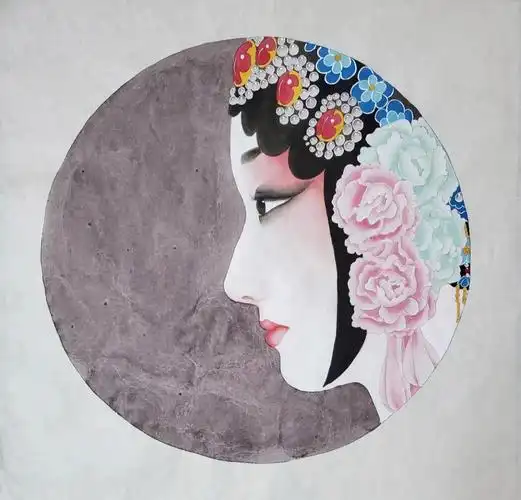 纯手绘京剧人物