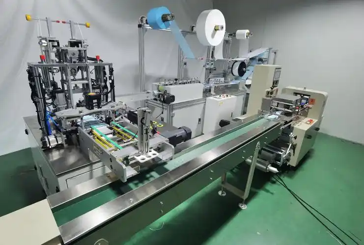 纺织自动化设备 一次性平面口罩一拖一设备 高速平面口罩机-报价