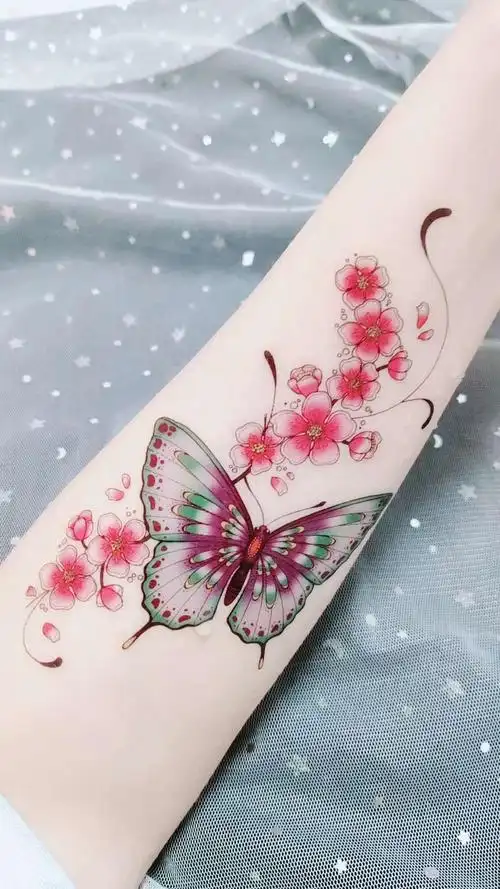 半臂纹身实拍图