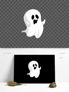 ai卡通手绘万圣节鬼魂矢量免扣素材