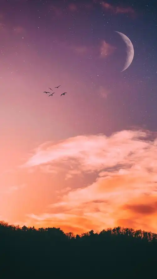 黄昏天空超清大自然风景图片手机