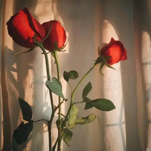 红玫瑰 阳光 朋友圈封面