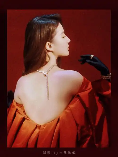 刘亦菲红裙雕刻感大片##刘亦菲时尚cosmo六月刊封面