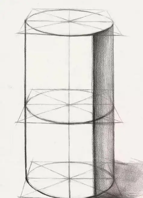 素描基础教程圆柱体画法 素描素描石膏几何体圆柱教程 - 叮叮工作室