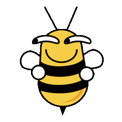 卡通gif蜜蜂gif眼珠转动gif搞笑gif