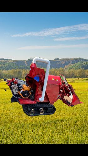 2023年新款半喂入小型水稻联合收割机定金