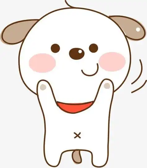 萌萌的小狗简笔画图片 超可爱的卡通小狗手绘素材