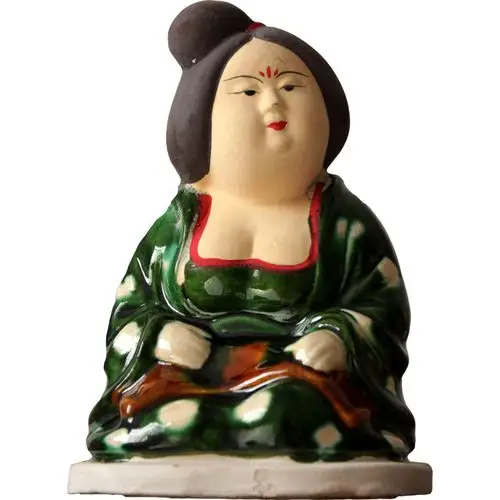 仿古做旧唐三彩陶瓷仕女摆件陶俑胖妞艺术品复古摆件
