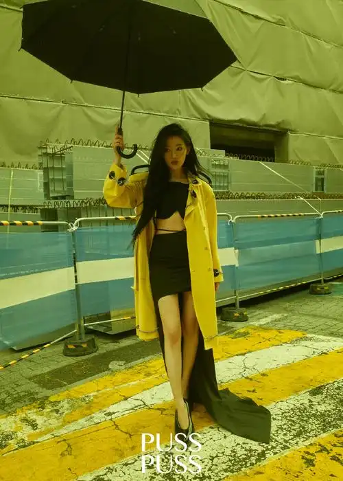 张天爱朦胧感街拍大片