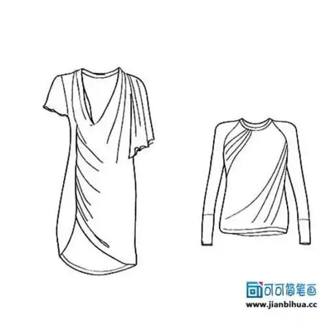 设计简笔画的时尚衣服时尚系列服装简笔画图片时尚高跟鞋简笔画正面