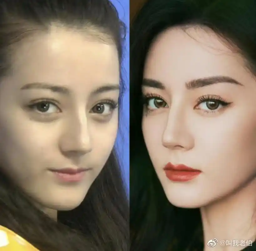 迪丽热巴以前和现在,感觉整个人都很立体精致了