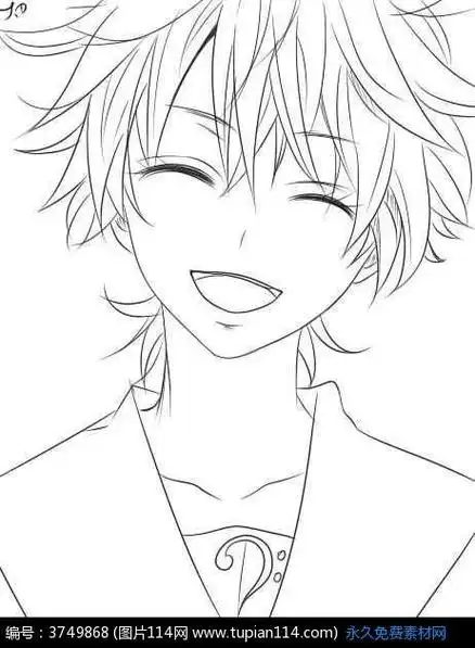 动漫人物简笔画男生