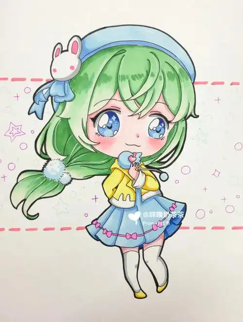 0基础绘画q版动漫马克笔绘画