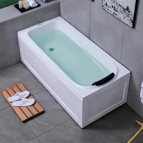 亚克力普通浴缸单人方形独立式藤印象双群边浴缸加厚加深浴缸