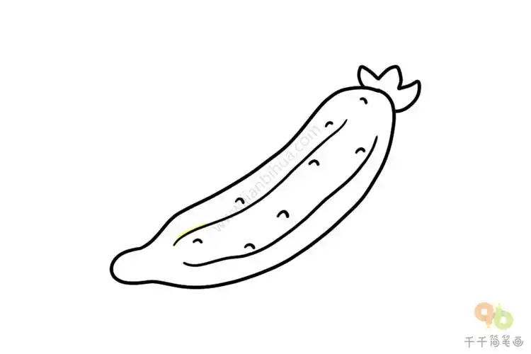 教你画黄瓜简笔画