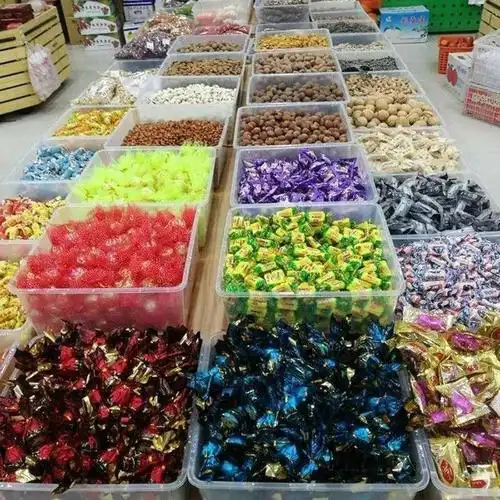 散装超市休闲食品展示透明干果零食盒子糖果盒陈列货架附件