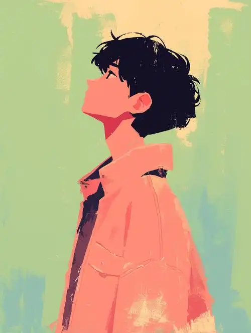 极简动漫风 | 男生头像 | 粉色系    #二次元新鲜事