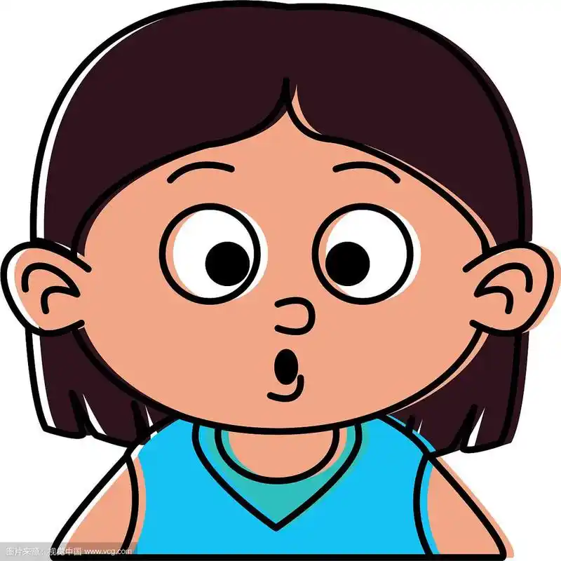可爱的女孩脸卡通