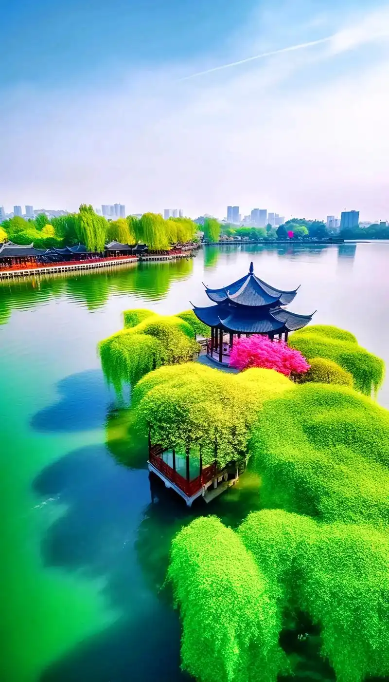 西湖美景.杭州西湖的湖水清澈见底,宛如一面明镜,给人一种宁静 - 抖音