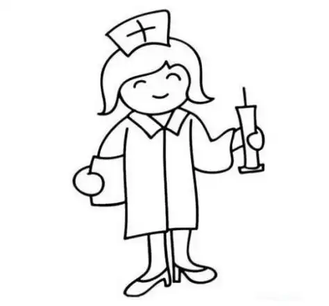 护士怎么画 卡通医护人员简笔画图片大全简单