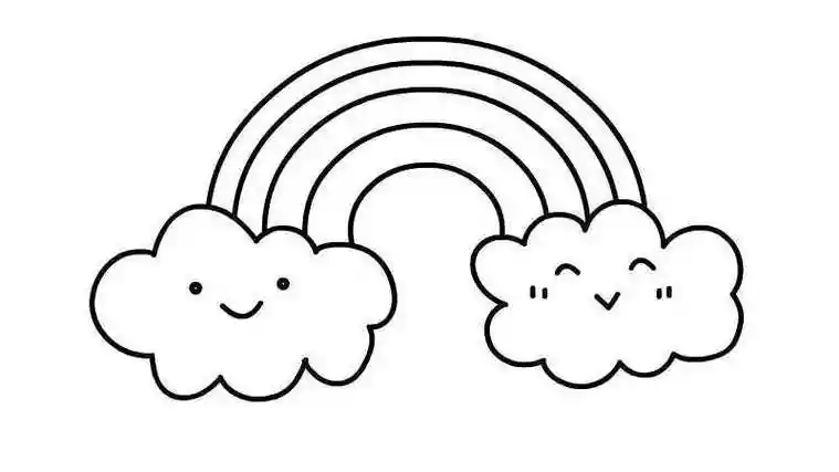 太阳升起和落下的儿童简笔画画白天的天空简笔画晴转多云简笔画云朵的