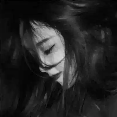 失恋伤感女生黑白头像
