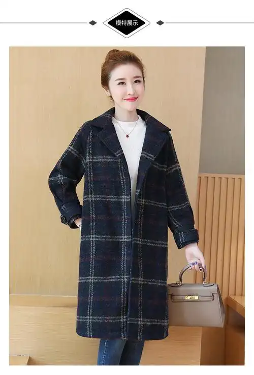 定制大码女装胖mm新款2018冬装毛呢外套微胖妹妹时尚显瘦风衣