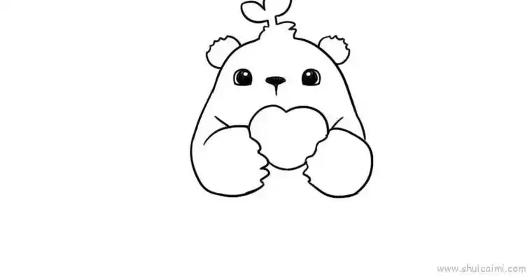 萌芽熊简笔画画法图解