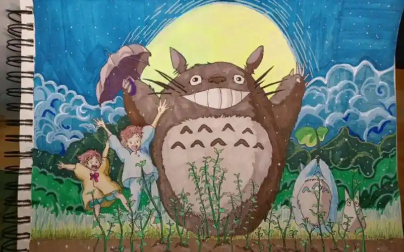 儿时动漫手绘之龙猫/宫崎骏