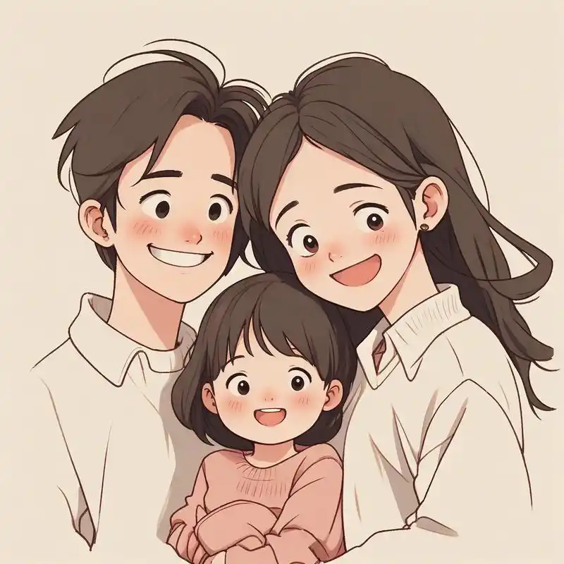 一家三口头像,幸福感满满93 分享一组一家三口的微信头像,幸福感