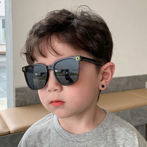 太阳镜儿童眼镜童时尚潮流墨镜孩走秀街拍百搭眼镜黑色单个眼镜