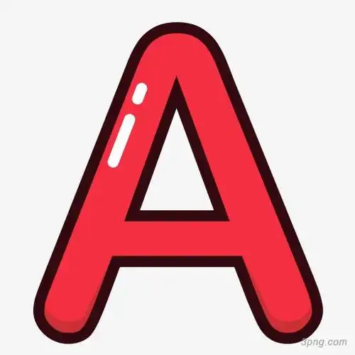 手绘红色英文字母apng素材透明免抠图片-艺术字集-三元素3png.com