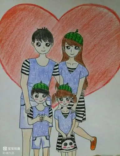 绘画比拼漫全家福youaremysunshine