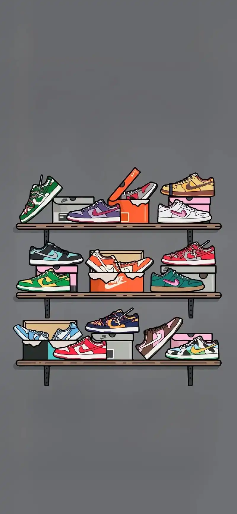 潮流小鞋架漫画壁纸潮流